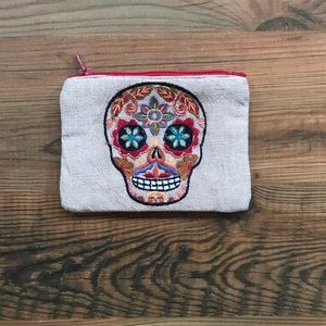 Sugar skull coin purse